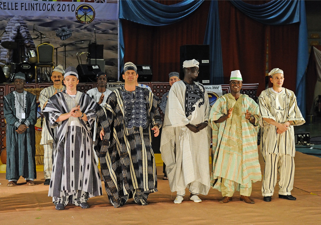 Local people in the traditional dress of Burkina Faso