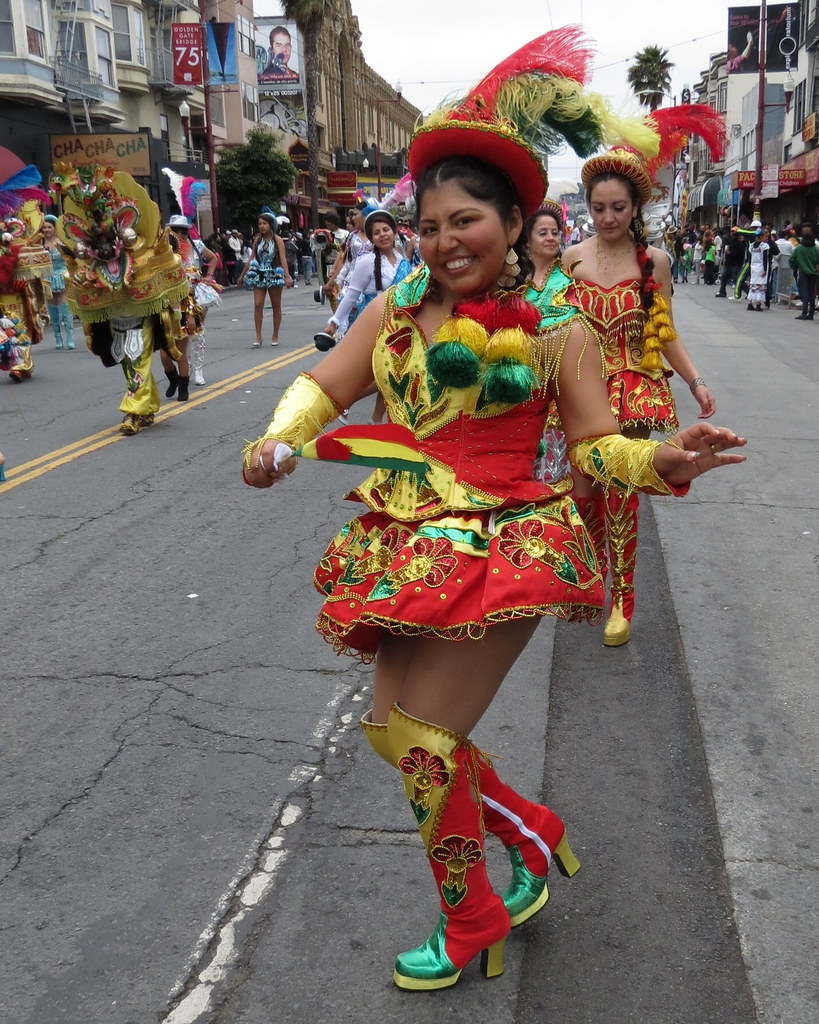 Local people in the traditional dress of Bolivia