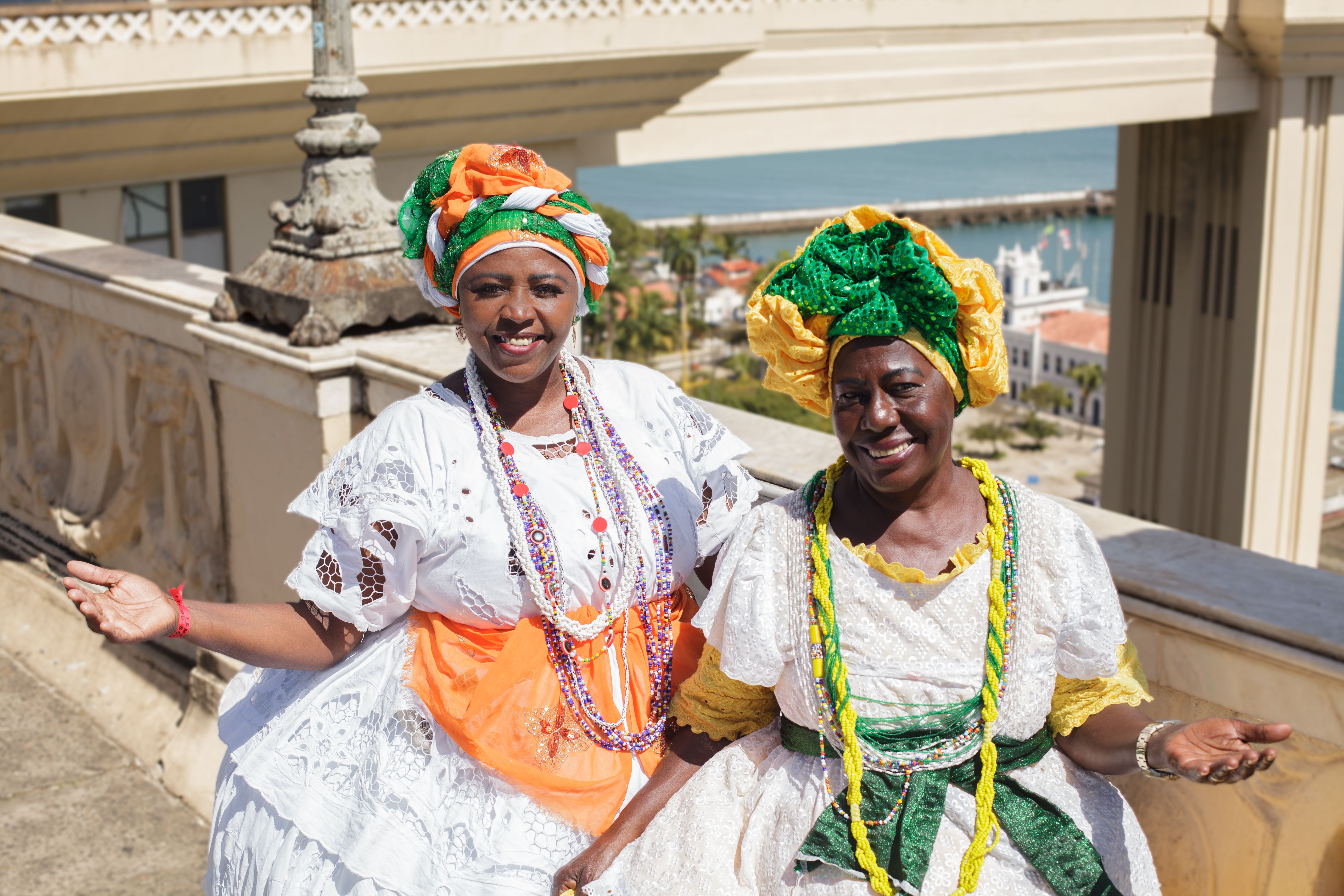 Local people in the traditional dress of Brazil