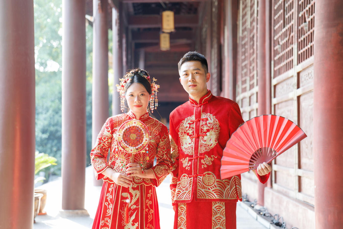 Local people in the traditional dress of China