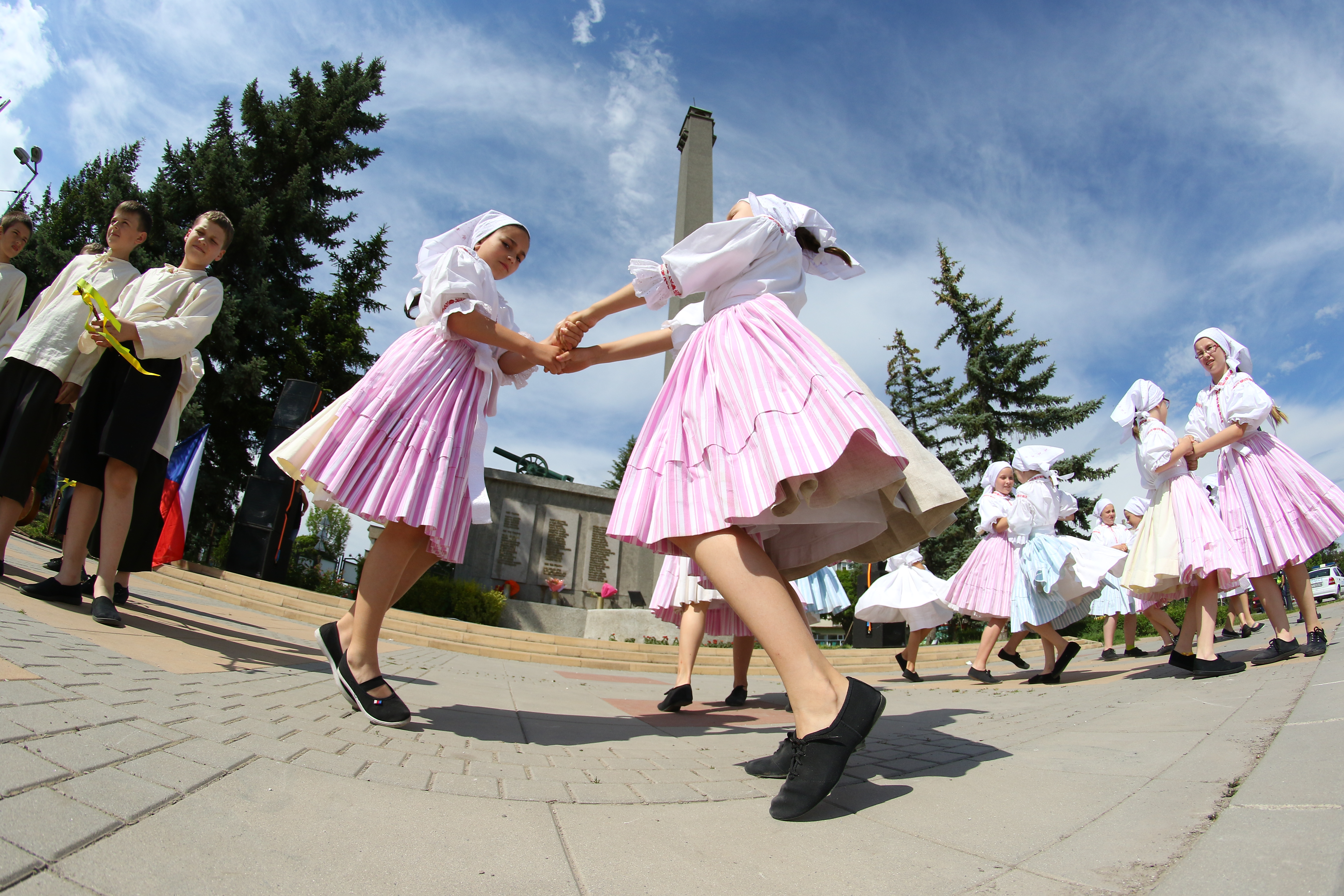 Local people in the traditional dress of Czechia