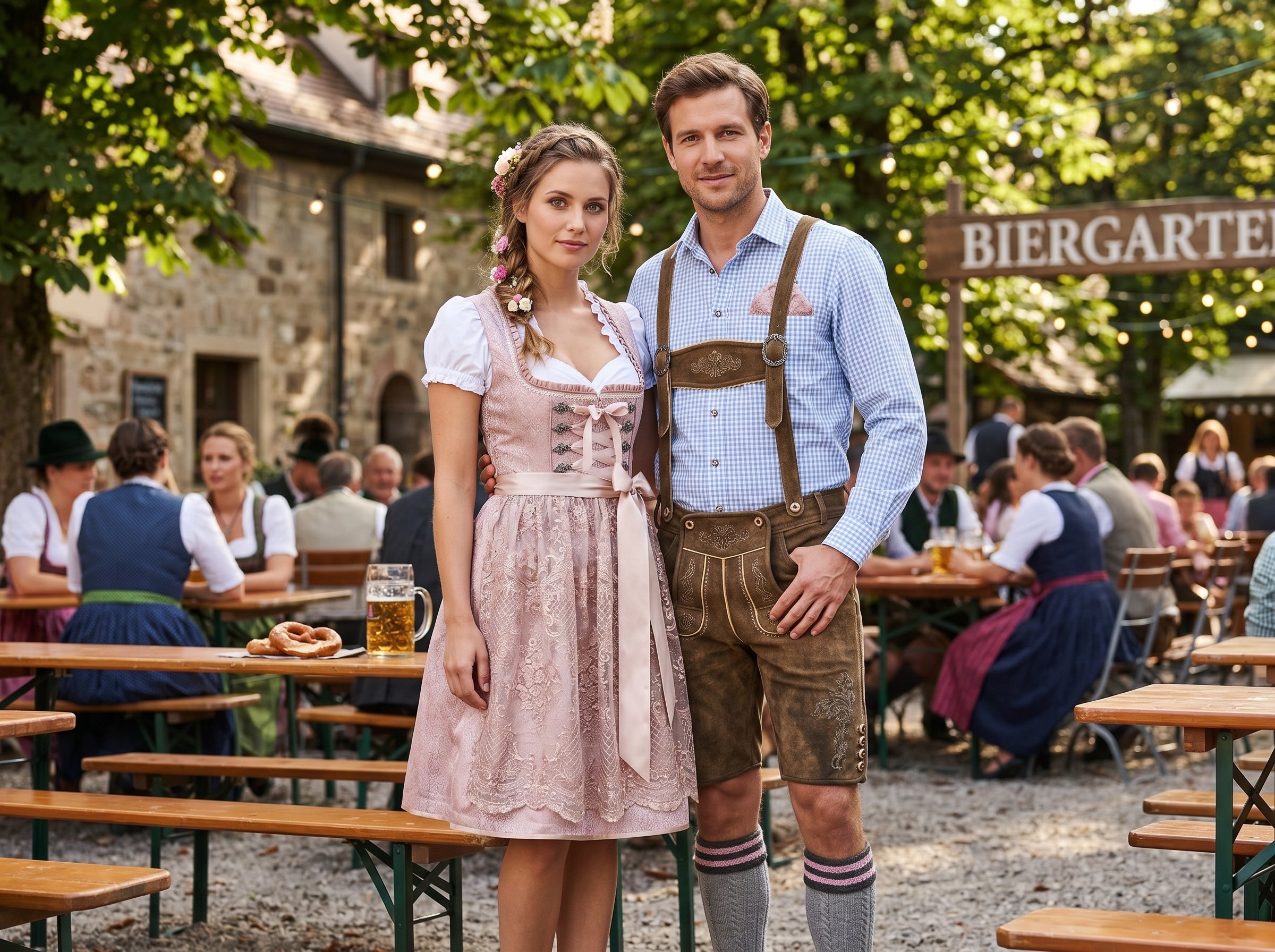 Local people in the traditional dress of Germany