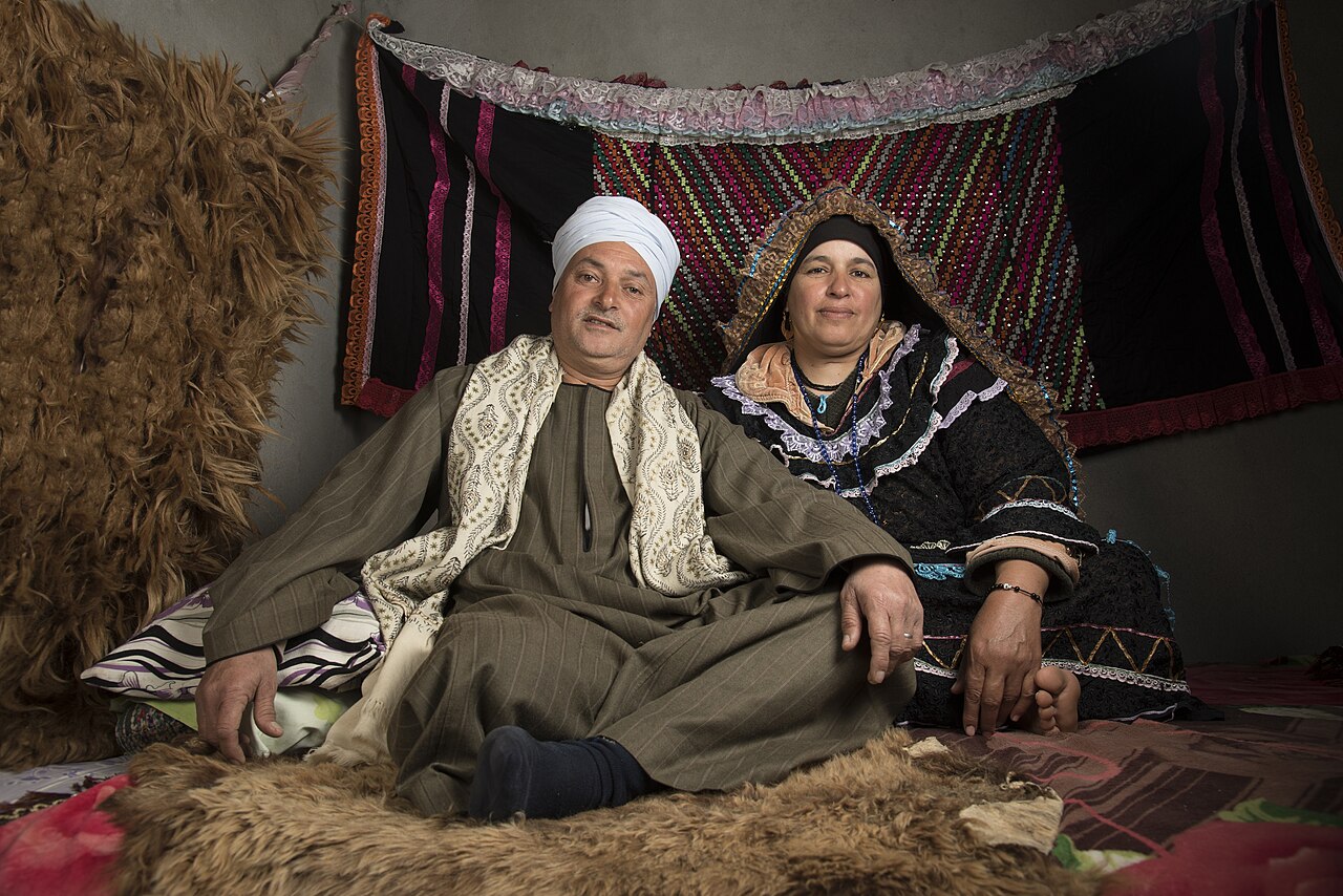 Local people in the traditional dress of Egypt