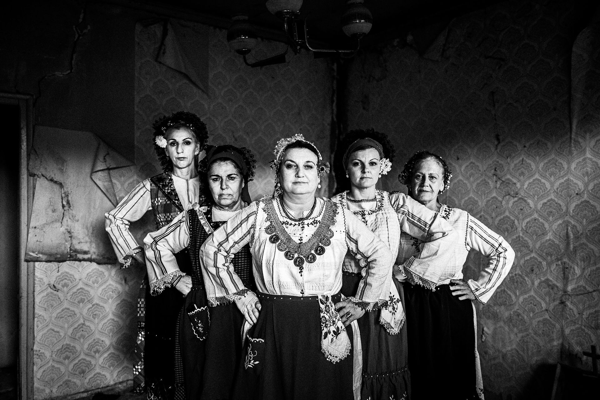Local people in the traditional dress of Greece