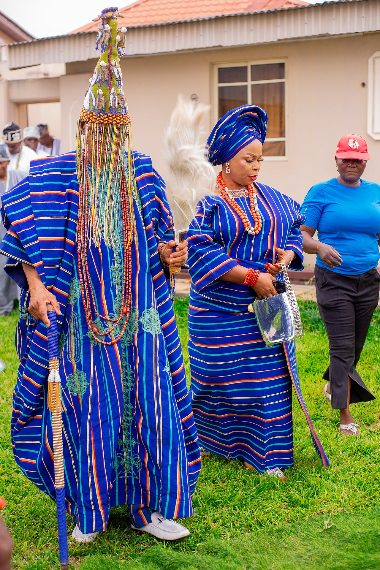 Local people in the traditional dress of Nigeria