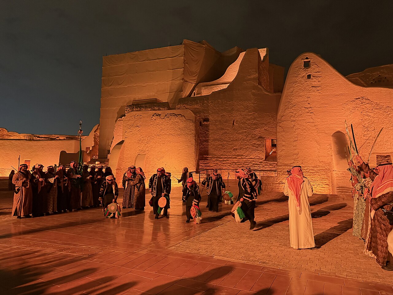 Local people in the traditional dress of Saudi Arabia