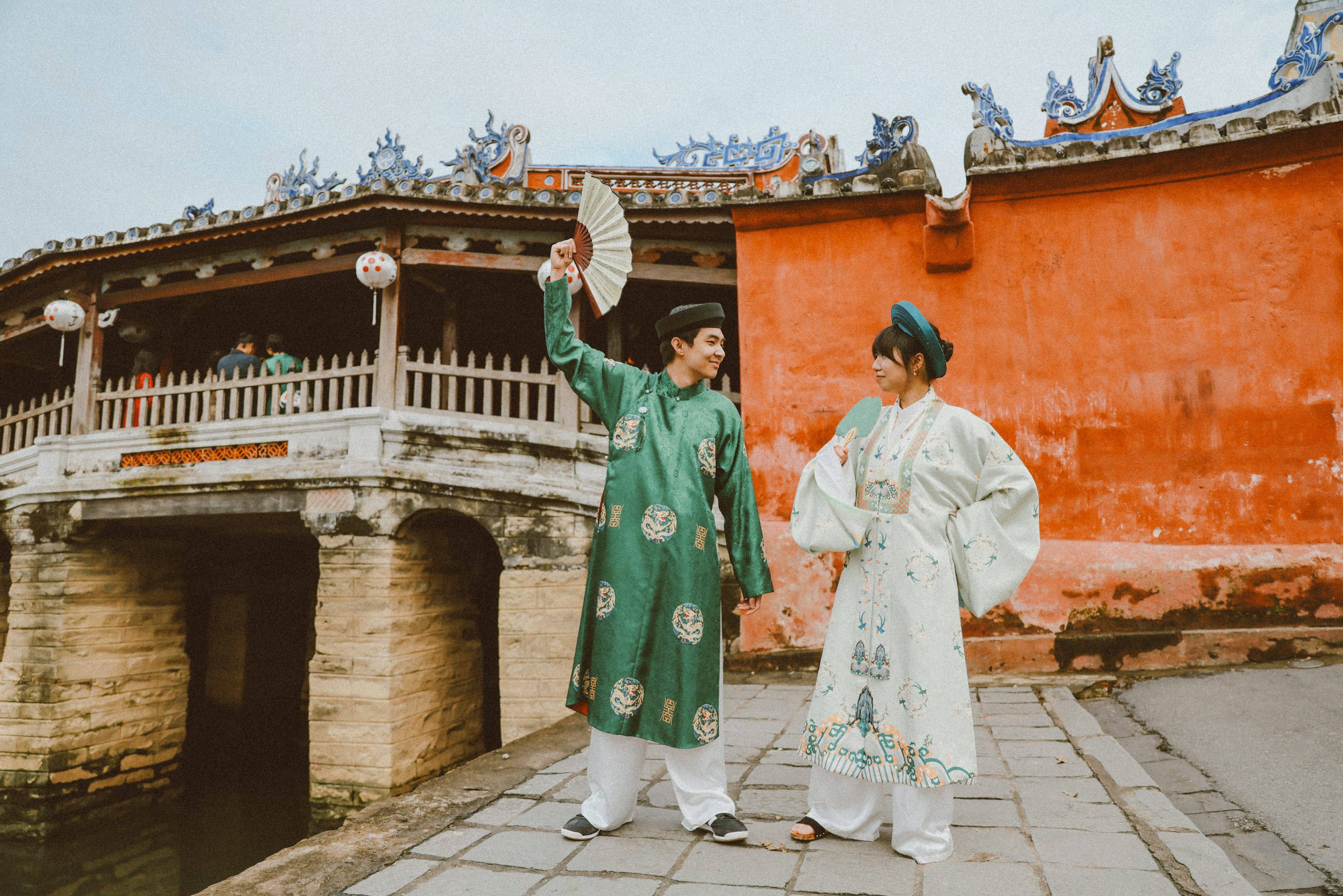 Local people in the traditional dress of Vietnam
