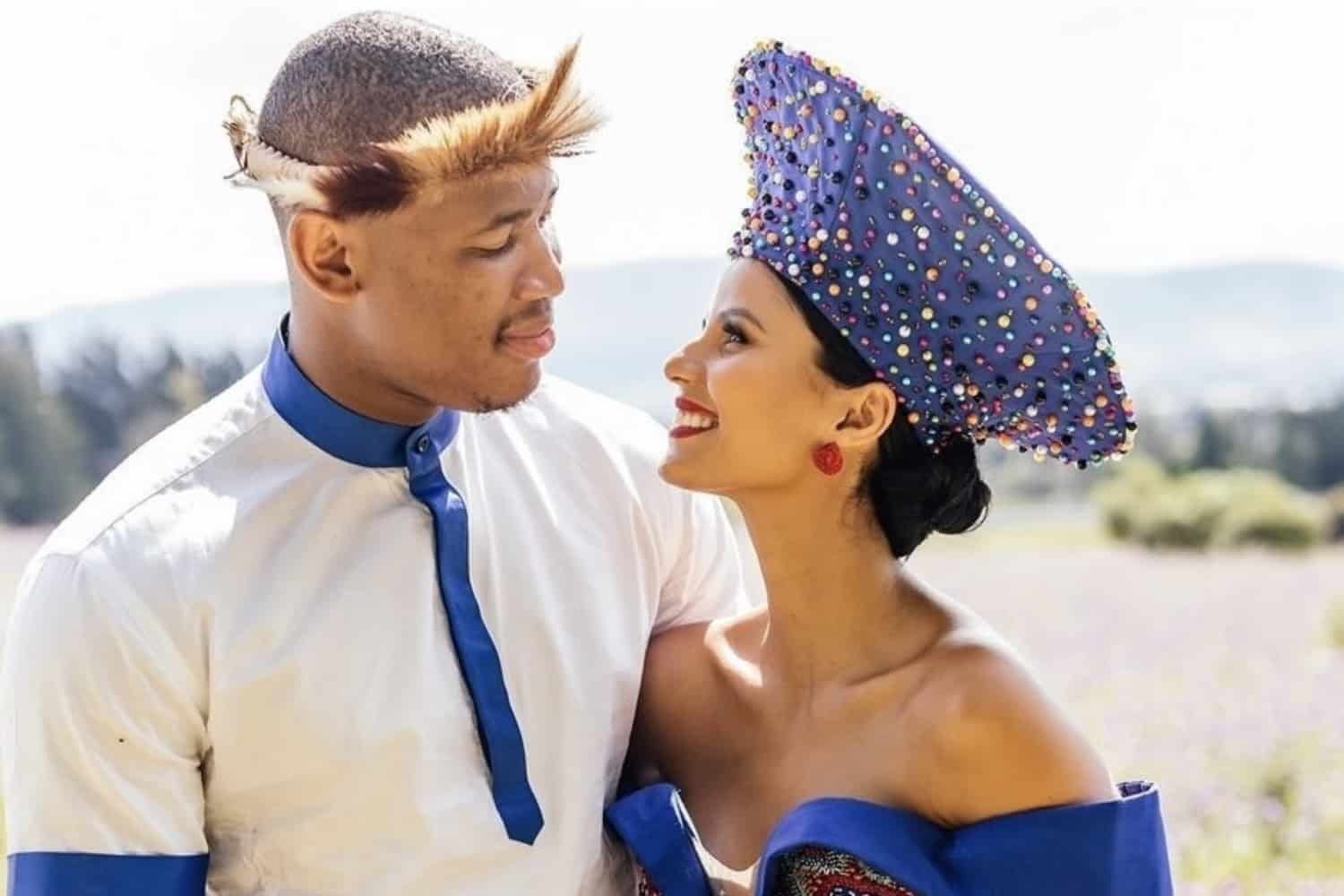Local people in the traditional dress of South Africa